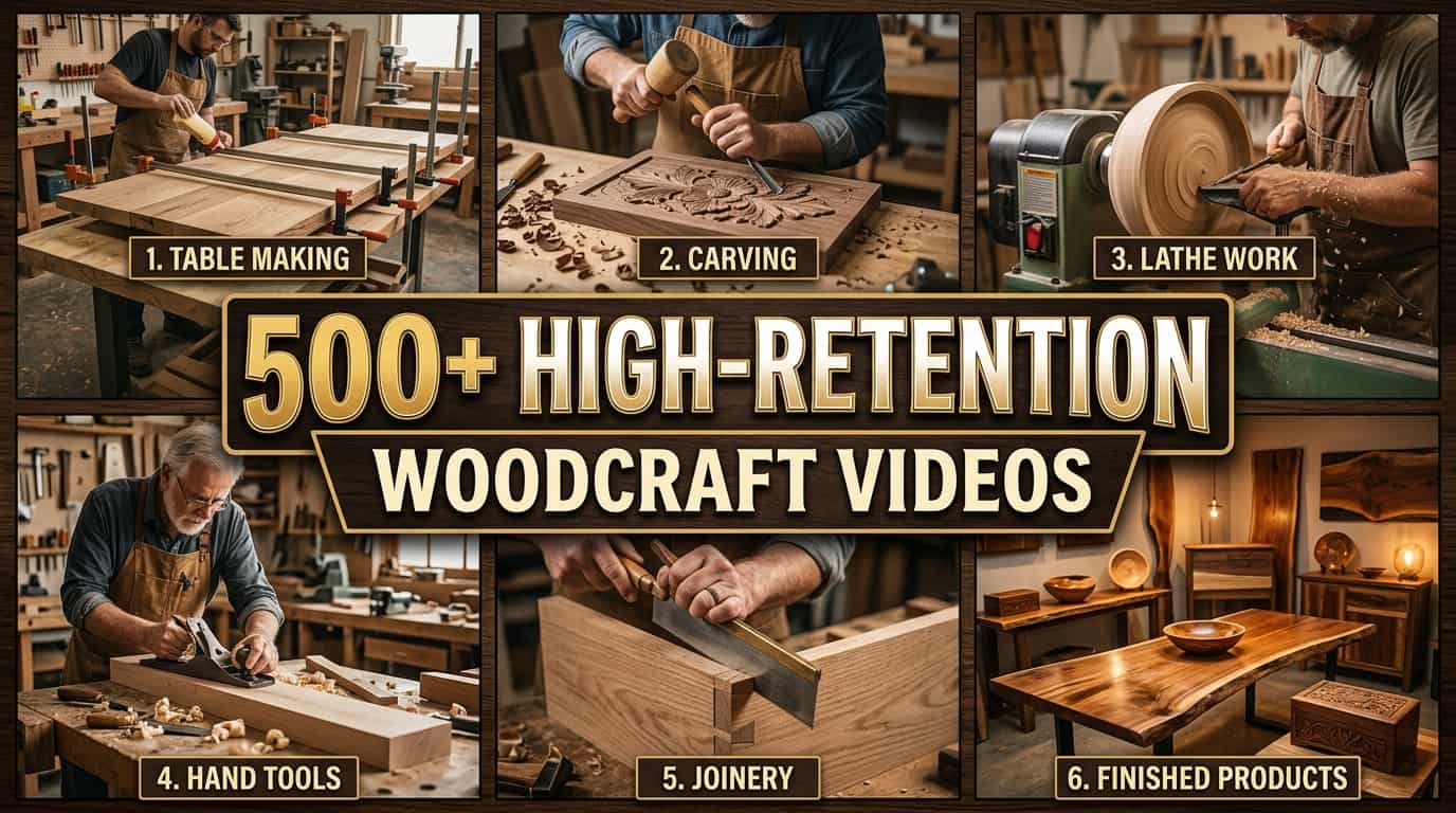 Wood Work Reels Bundle  (1000+ Videos)