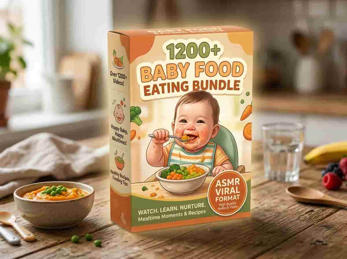 Baby Food Eating Bundle  (1200+ Videos)