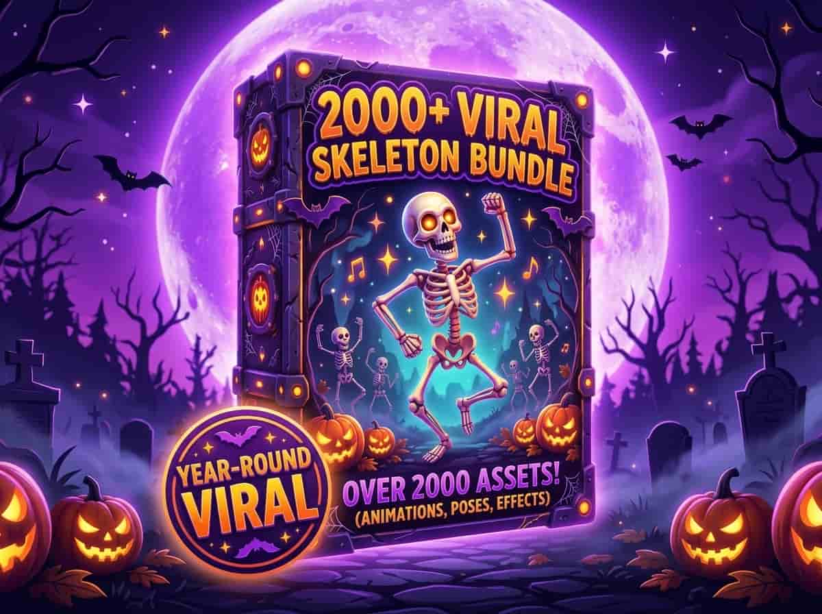 Viral Skeleton Bundle  (2,000+ Videos)