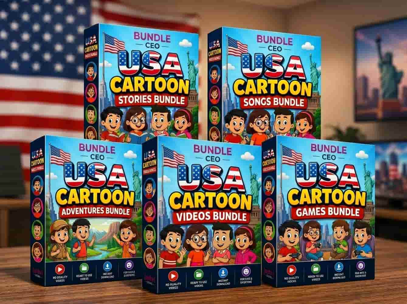 USA Kids Cartoon Bundle (2000+ Video)